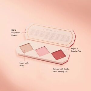 Aether Beauty Crystal Charged Ruby Cheek Blush Highlighter Palette